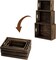Set of 3 Nesting Wooden Crates, Rustic Wood Basket with Handles, Decorative Farmhouse Wooden Storage Container Boxes for Party, Office, Bedroom, Kitchen and Closet